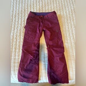 Burton burgundy ski/snowboard pants